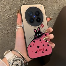 Ucuc Vivo X200 Pro Uyumlu Sert Akrilik Arka Silikon Kenar Lens Koruma Şık Baskı Kılıf