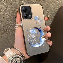 Ucuc Xiaomi Redmi Note 12 5g Uyumlu Sert Akrilik Arka Silikon Kenar Lens Koruma Şık Baskı Kılıf