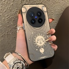 Ucuc Vivo X200 Pro Uyumlu Sert Akrilik Arka Silikon Kenar Lens Koruma Şık Baskı Kılıf