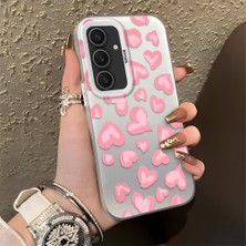 Ucuc Samsung Galaxy S24 Plus Uyumlu Sert Akrilik Arka Silikon Kenar Lens Koruma Şık Baskı Kılıf