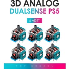 6 Adet Ps5 3D Analog Joystick Motor Playstation 5 Dualsense Kol Tamir Yedek Parça