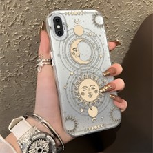 Ucuc iPhone Xs Max Uyumlu Sert Akrilik Arka Silikon Kenar Lens Koruma Şık Baskı Kılıf