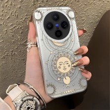 Ucuc Vivo X300 Uyumlu Sert Akrilik Arka Silikon Kenar Lens Koruma Şık Baskı Kılıf