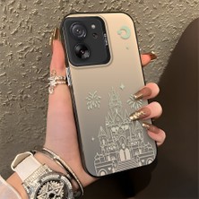 Ucuc Xiaomi Mi 13T Pro/mi 13T Uyumlu Sert Akrilik Arka Silikon Kenar Lens Koruma Şık Baskı Kılıf
