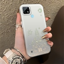 Ucuc Realme C21 Uyumlu Sert Akrilik Arka Silikon Kenar Lens Koruma Şık Baskı Kılıf
