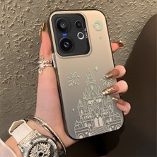 Ucuc Vivo X200 Fe Uyumlu Sert Akrilik Arka Silikon Kenar Lens Koruma Şık Baskı Kılıf