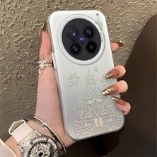 Ucuc Vivo X200 Pro Uyumlu Sert Akrilik Arka Silikon Kenar Lens Koruma Şık Baskı Kılıf