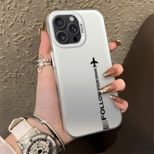 Ucuc iPhone 16 Pro Max Uyumlu Sert Akrilik Arka Silikon Kenar Lens Koruma Şık Baskı Kılıf