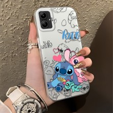 Ucuc Samsung Galaxy A05 Uyumlu Sert Akrilik Arka Silikon Kenar Lens Koruma Şık Baskı Kılıf