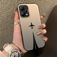 Ucuc Xiaomi Poco X5 Uyumlu Sert Akrilik Arka Silikon Kenar Lens Koruma Şık Baskı Kılıf