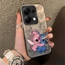 Ucuc Xiaomi Redmi Note 13 Pro 4g Uyumlu Sert Akrilik Arka Silikon Kenar Lens Koruma Şık Baskı Kılıf