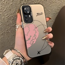 Ucuc Xiaomi Redmi K50 Ultra Uyumlu Sert Akrilik Arka Silikon Kenar Lens Koruma Şık Baskı Kılıf
