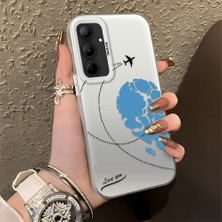 Ucuc Samsung Galaxy A35 Uyumlu Sert Akrilik Arka Silikon Kenar Lens Koruma Şık Baskı Kılıf