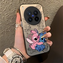 Ucuc Vivo X300 Pro Uyumlu Sert Akrilik Arka Silikon Kenar Lens Koruma Şık Baskı Kılıf