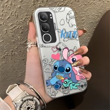 Ucuc Vivo Y19S 4G/Y19S Pro Uyumlu Sert Akrilik Arka Silikon Kenar Lens Koruma Şık Baskı Kılıf