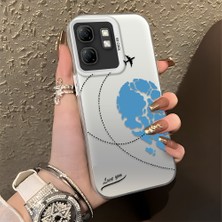 Ucuc Infinix Hot 50I Uyumlu Sert Akrilik Arka Silikon Kenar Lens Koruma Şık Baskı Kılıf