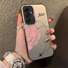 Ucuc Samsung Galaxy A16 4g/5g Uyumlu Sert Akrilik Arka Silikon Kenar Lens Koruma Şık Baskı Kılıf