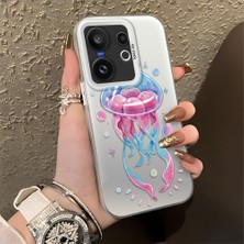 Ucuc Vivo X200 Fe Uyumlu Sert Akrilik Arka Silikon Kenar Lens Koruma Şık Baskı Kılıf