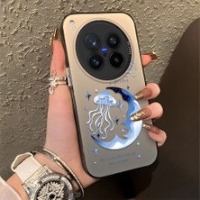 Ucuc Vivo X300 Pro Uyumlu Sert Akrilik Arka Silikon Kenar Lens Koruma Şık Baskı Kılıf