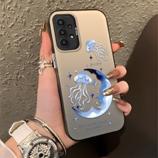 Ucuc Samsung Galaxy A23 4g/5g Uyumlu Sert Akrilik Arka Silikon Kenar Lens Koruma Şık Baskı Kılıf