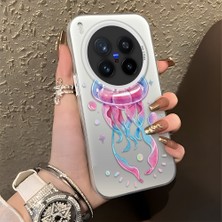 Ucuc Vivo X300 Pro Uyumlu Sert Akrilik Arka Silikon Kenar Lens Koruma Şık Baskı Kılıf