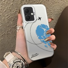 Ucuc Tecno Spark Go 2(Km4) Uyumlu Sert Akrilik Arka Silikon Kenar Lens Koruma Şık Baskı Kılıf