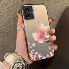 Ucuc Samsung Galaxy A06 4g/5g Uyumlu Sert Akrilik Arka Silikon Kenar Lens Koruma Şık Baskı Kılıf