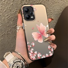 Ucuc Xiaomi Poco X5 Uyumlu Sert Akrilik Arka Silikon Kenar Lens Koruma Şık Baskı Kılıf