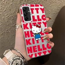 Ucuc Samsung Galaxy A15 4g/5g Uyumlu Sert Akrilik Arka Silikon Kenar Lens Koruma Şık Baskı Kılıf