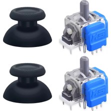 Pop Konsol PS5 Manyetik Motor 2+2 Set Siyah Analog Topuz Hall Sensör Playstation 5 Yedek Parça