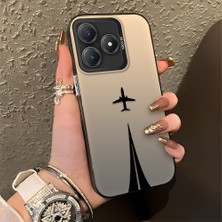 Ucuc Realme Note 60 Uyumlu Sert Akrilik Arka Silikon Kenar Lens Koruma Şık Baskı Kılıf