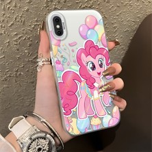Ucuc iPhone Xs Max Uyumlu Sert Akrilik Arka Silikon Kenar Lens Koruma Şık Baskı Kılıf