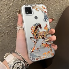 Ucuc Xiaomi Poco C31 Uyumlu Sert Akrilik Arka Silikon Kenar Lens Koruma Şık Baskı Kılıf