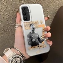 Ucuc Samsung Galaxy A25 Uyumlu Sert Akrilik Arka Silikon Kenar Lens Koruma Şık Baskı Kılıf