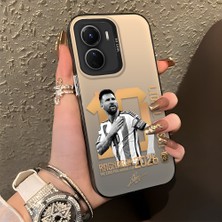 Ucuc Vivo Y56 Uyumlu Sert Akrilik Arka Silikon Kenar Lens Koruma Şık Baskı Kılıf