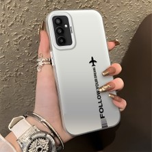 Ucuc Samsung Galaxy M23/M13 Uyumlu Sert Akrilik Arka Silikon Kenar Lens Koruma Şık Baskı Kılıf