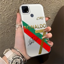 Ucuc Realme C15/C25/C25S Uyumlu Sert Akrilik Arka Silikon Kenar Lens Koruma Şık Baskı Kılıf