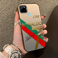 Ucuc Realme C25Y/C21Y Uyumlu Sert Akrilik Arka Silikon Kenar Lens Koruma Şık Baskı Kılıf
