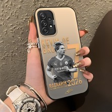 Ucuc Samsung Galaxy A52/A52S Uyumlu Sert Akrilik Arka Silikon Kenar Lens Koruma Şık Baskı Kılıf