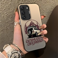 Ucuc Samsung Galaxy S22 Uyumlu Sert Akrilik Arka Silikon Kenar Lens Koruma Şık Baskı Kılıf