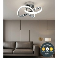 Lzy Avize Store Kar Çiçeği Krom Avize – Modern Salon, Mutfak, Çocuk Odası ve Antre Aydınlatma
