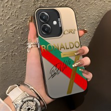 Ucuc Oppo A3/A3X 4g/5g Uyumlu Sert Akrilik Arka Silikon Kenar Lens Koruma Şık Baskı Kılıf