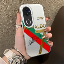 Ucuc Vivo V50 Uyumlu Sert Akrilik Arka Silikon Kenar Lens Koruma Şık Baskı Kılıf