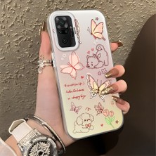 Ucuc Xiaomi Redmi Note 10 Pro Uyumlu Sert Akrilik Arka Silikon Kenar Lens Koruma Şık Baskı Kılıf