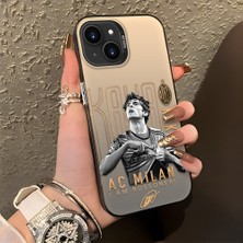 Ucuc iPhone 13/14 Uyumlu Sert Akrilik Arka Silikon Kenar Lens Koruma Şık Baskı Kılıf