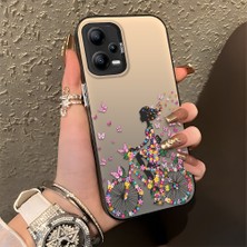 Ucuc Xiaomi Redmi Note 12 5g Uyumlu Sert Akrilik Arka Silikon Kenar Lens Koruma Şık Baskı Kılıf