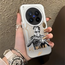 Ucuc Vivo X300 Pro Uyumlu Sert Akrilik Arka Silikon Kenar Lens Koruma Şık Baskı Kılıf