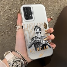 Ucuc Samsung Galaxy A13 4g/5g Uyumlu Sert Akrilik Arka Silikon Kenar Lens Koruma Şık Baskı Kılıf