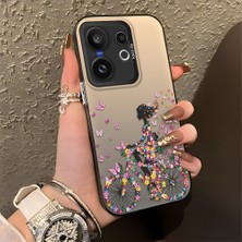 Ucuc Vivo X200 Fe Uyumlu Sert Akrilik Arka Silikon Kenar Lens Koruma Şık Baskı Kılıf