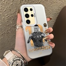 Ucuc Samsung Galaxy S24 Ultra Uyumlu Sert Akrilik Arka Silikon Kenar Lens Koruma Şık Baskı Kılıf